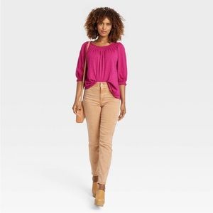 Rose Smocked Top